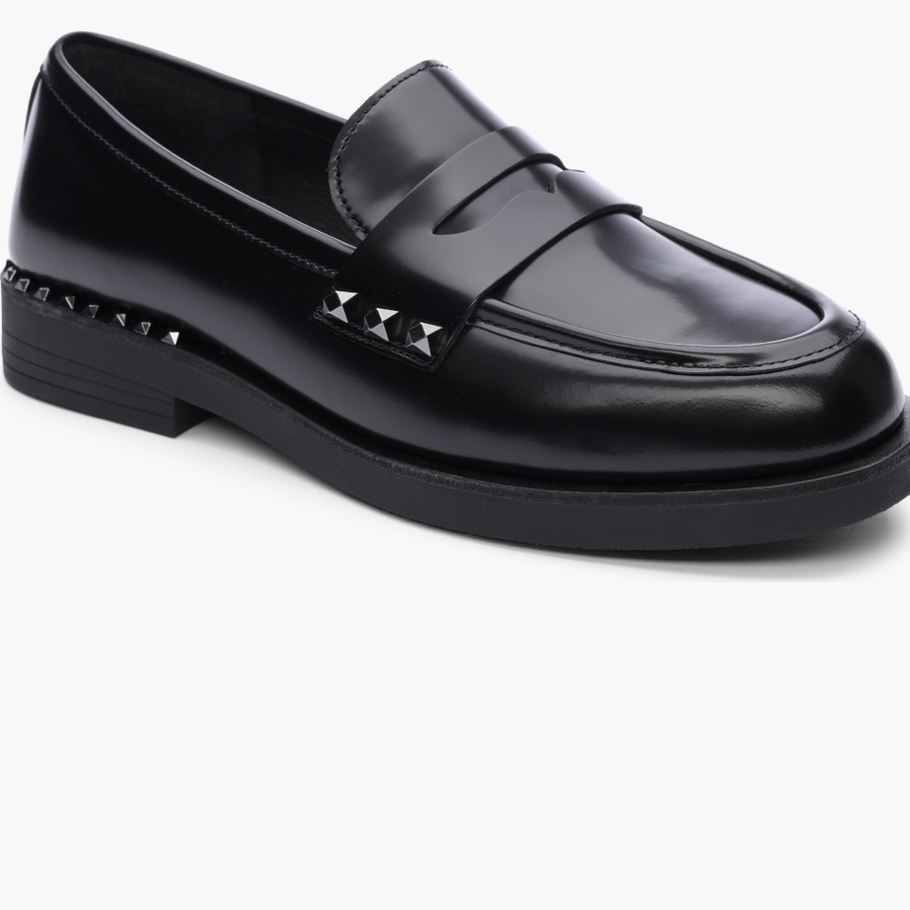Ash Black Loafers with Stud Accents